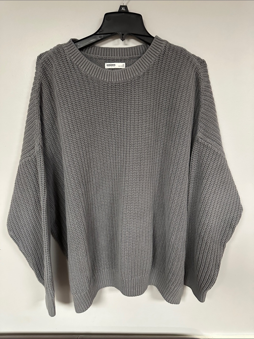 Sonoma Gray heavy weight Pullover Sweater Crew Neck Women's Size 2X